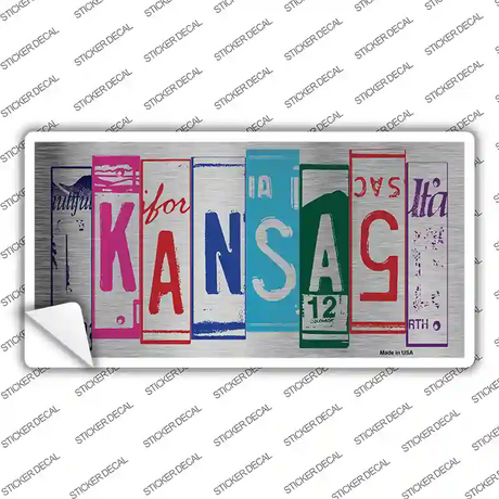 Kansas Art Novelty Sticker Decal Small