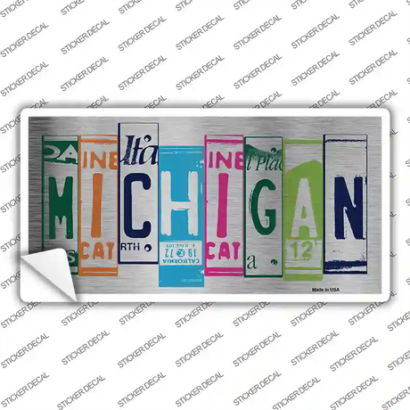 Michigan Art Novelty Sticker Decal Small