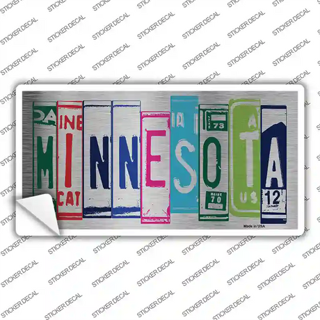 Minnesota Art Novelty Sticker Decal Small