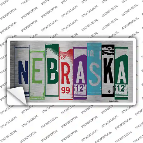 Nebraska Art Novelty Sticker Decal Small