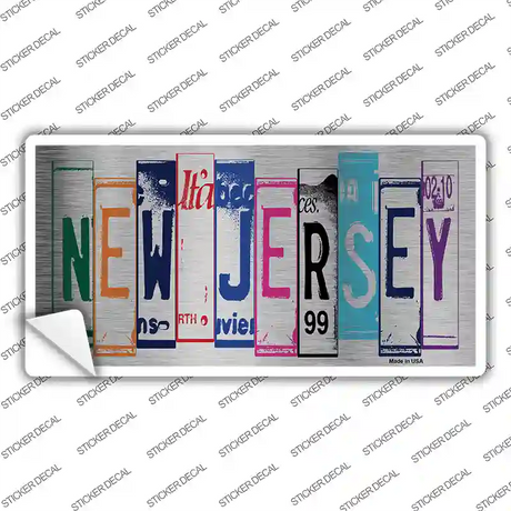 New Jersey Art Novelty Sticker Decal Small