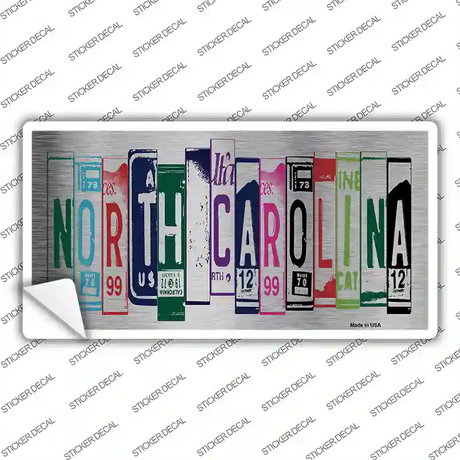 North Carolina Art Novelty Sticker Decal Small