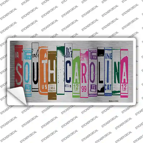 South Carolina Art Novelty Sticker Decal Small