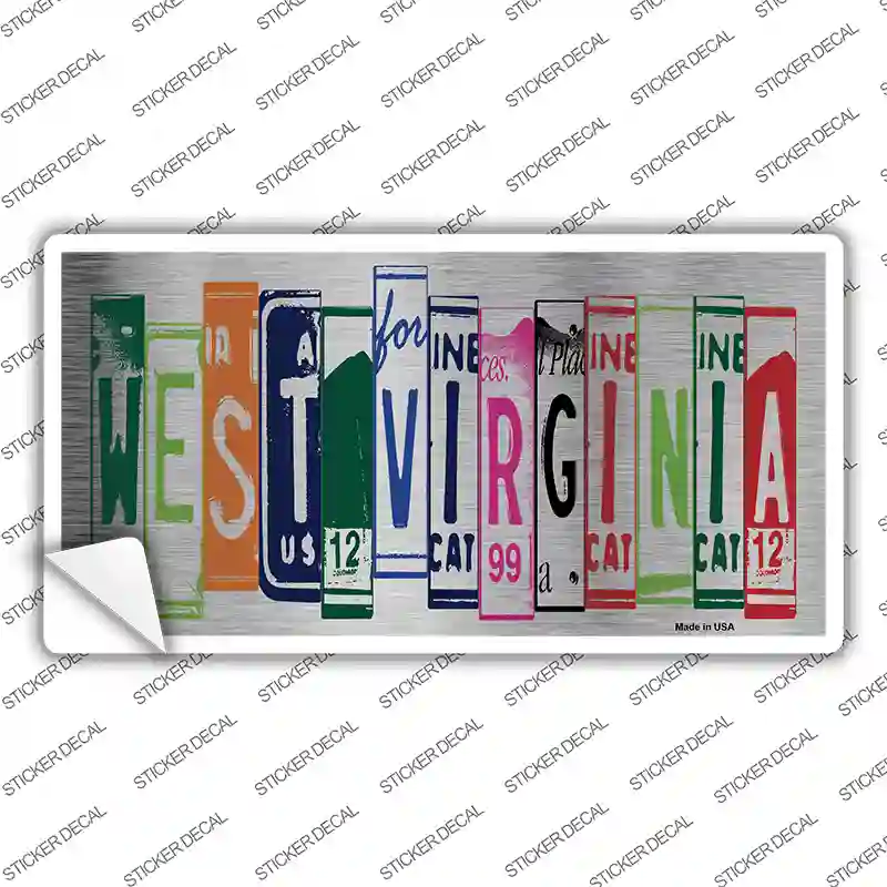 West Virginia Art Novelty Sticker Decal Small