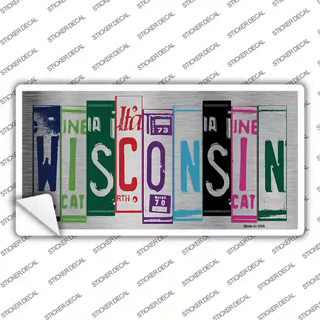 Wisconsin Art Novelty Sticker Decal Small