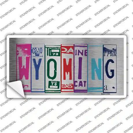 Wyoming Art Novelty Sticker Decal Small