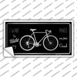 Bike Black Brushed Chrome Novelty Sticker Decal Small