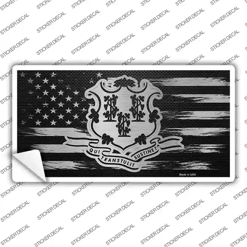 Connecticut Carbon Fiber Novelty Sticker Decal Small