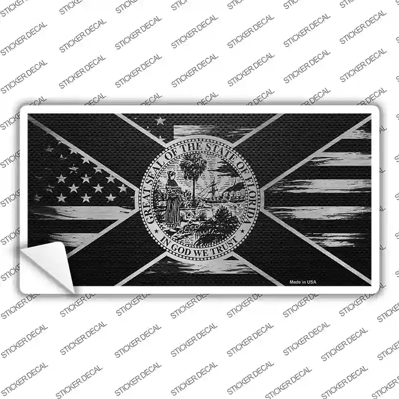 Florida Carbon Fiber Novelty Sticker Decal Small