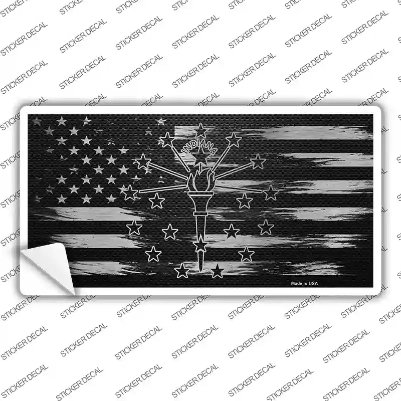 Indiana Carbon Fiber Novelty Sticker Decal Small