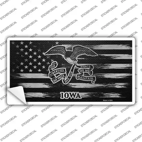 Iowa Carbon Fiber Novelty Sticker Decal Small