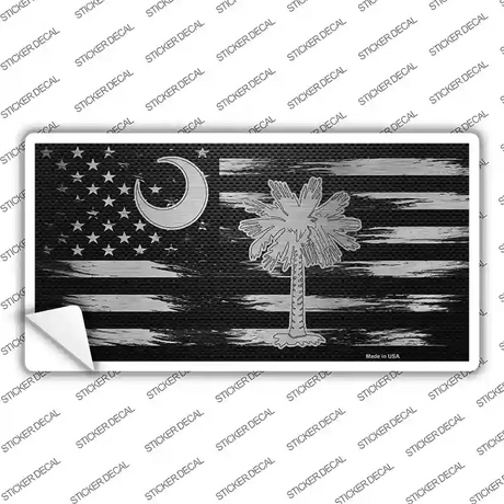 South Carolina Carbon Fiber Novelty Sticker Decal Small