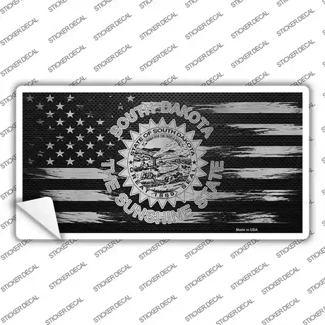 South Dakota Carbon Fiber Novelty Sticker Decal Small