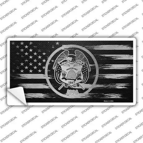 Utah Carbon Fiber Novelty Sticker Decal Small