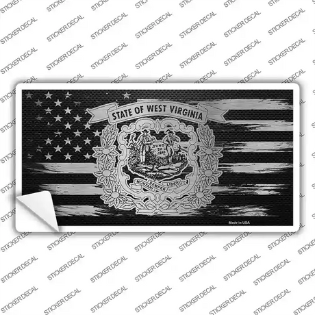 West Virginia Carbon Fiber Novelty Sticker Decal Small