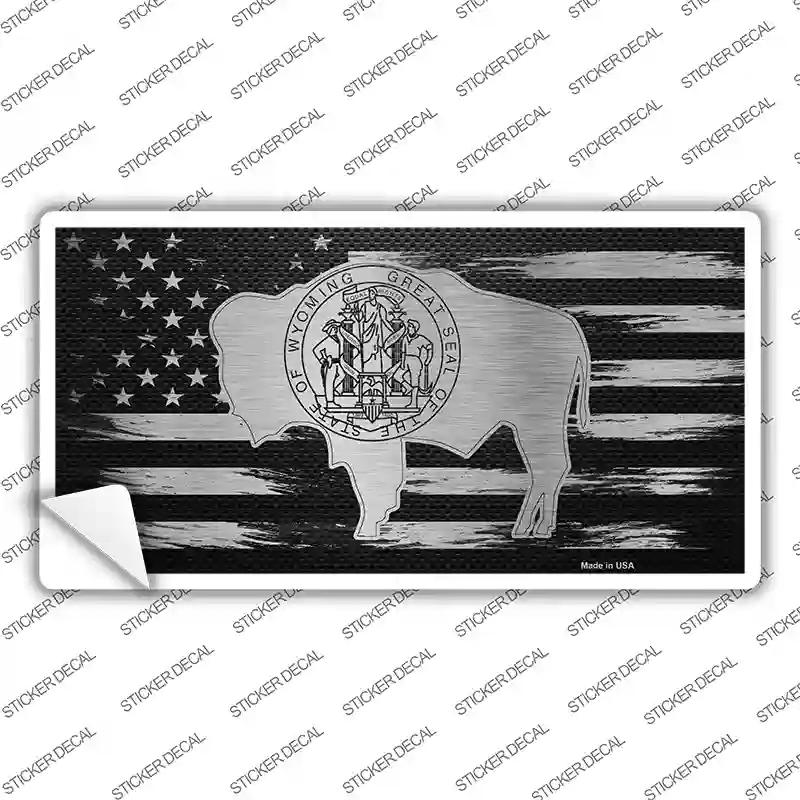 Wyoming Carbon Fiber Novelty Sticker Decal Small