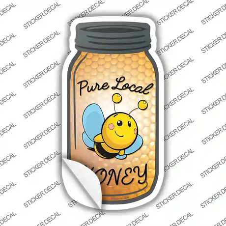 Pure Local Honey Novelty Mason Jar Sticker Decal Small