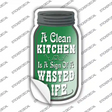 Clean Kitchen Wasted Life Novelty Mason Jar Sticker Decal Small