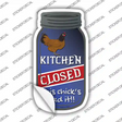 Kitchen Closed Chicken Novelty Mason Jar Sticker Decal Small