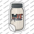 Love Alaska Silhouette Novelty Mason Jar Sticker Decal Small