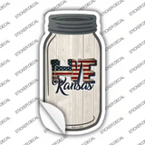 Love Kansas Silhouette Novelty Mason Jar Sticker Decal Small