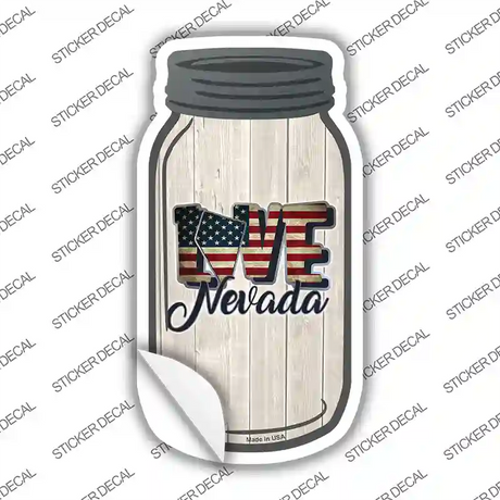 Love Nevada Silhouette Novelty Mason Jar Sticker Decal Small