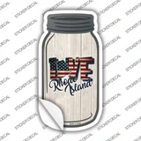 Love Rhode Island Silhouette Novelty Mason Jar Sticker Decal Small