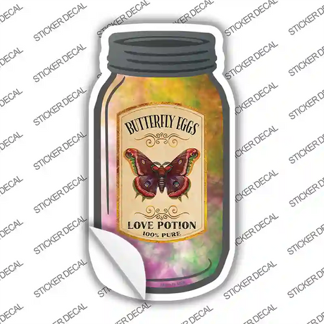 Butterfly Eggs Novelty Mason Jar Sticker Decal Small