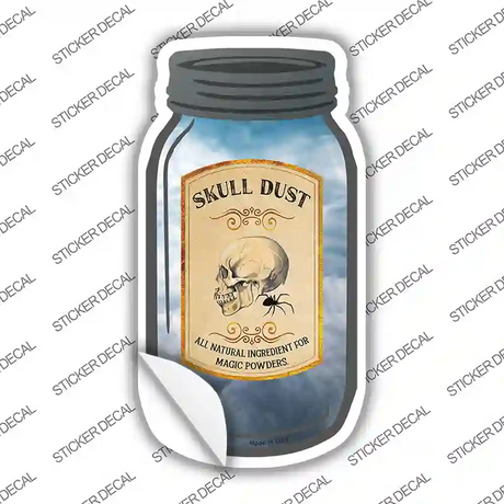 Skull Dust Novelty Mason Jar Sticker Decal Small