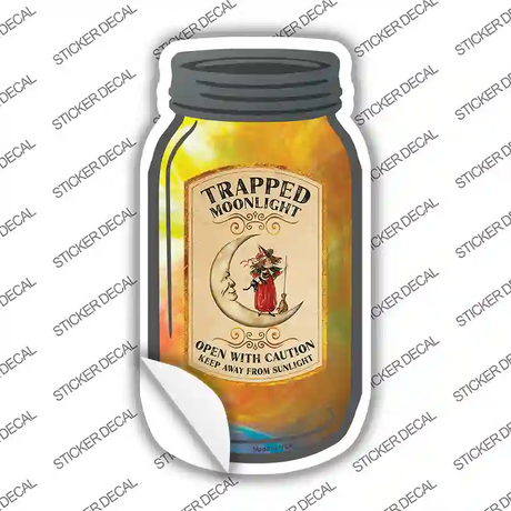 Trapped Moonlight Novelty Mason Jar Sticker Decal Small