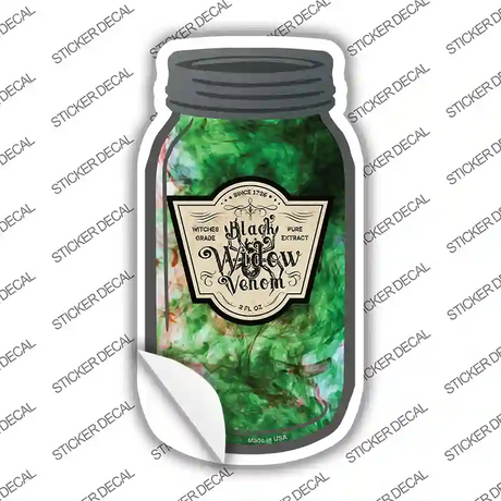 Black Widow Venom Novelty Mason Jar Sticker Decal Small