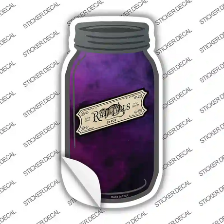 Rat Tails Novelty Mason Jar Sticker Decal Small