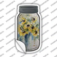 Yellow Sunflower Watercolor Novelty Mason Jar Sticker Decal Small