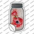 Red Flower Watercolor Novelty Mason Jar Sticker Decal Small