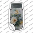 White Flower Watercolor Novelty Mason Jar Sticker Decal Small