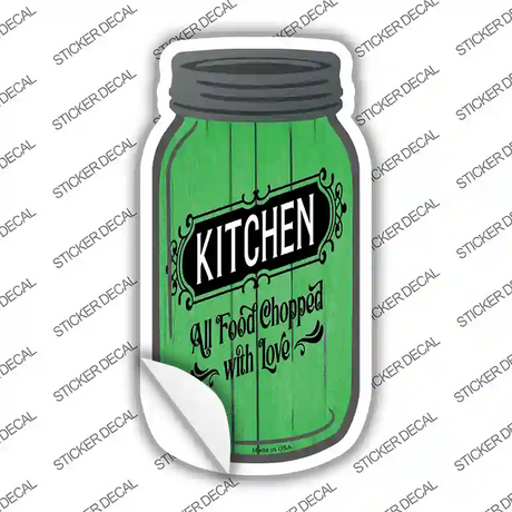 Chopped With Love Novelty Mason Jar Sticker Decal Small