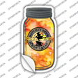 Crows Beak Orange Novelty Mason Jar Sticker Decal Small