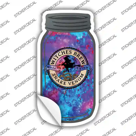 Snake Venom Purple Blue Novelty Mason Jar Sticker Decal Small