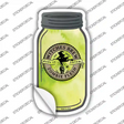 Zombie Flesh Green Novelty Mason Jar Sticker Decal Small