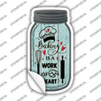 Baking Work Of Heart Novelty Mason Jar Sticker Decal Small