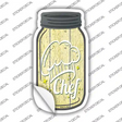 Chef Hat Yellow Novelty Mason Jar Sticker Decal Small