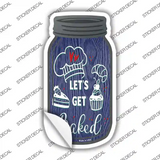 Get Baked Purple Novelty Mason Jar Sticker Decal Small