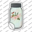 Small Pink Flowers With Music Novelty Mason Jar Sticker Decal Small