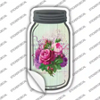 Pink And Purple Bouquet With Music Novelty Mason Jar Sticker Decal Small