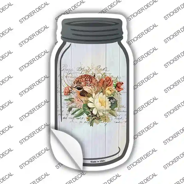 Yellow Bouquet With Notes Novelty Mason Jar Sticker Decal | Smart Blonde