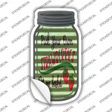 Pick Your Strawberries Corrugated Green Novelty Mason Jar Sticker Decal Small