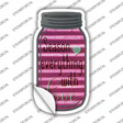 Season Everything Corrugated Pink Novelty Mason Jar Sticker Decal Small