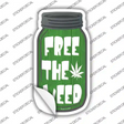 Free The Weed Novelty Mason Jar Sticker Decal Small