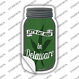 Get High Delaware Green Novelty Mason Jar Sticker Decal Small