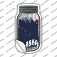 Alaska | USA Flag Novelty Mason Jar Sticker Decal Small